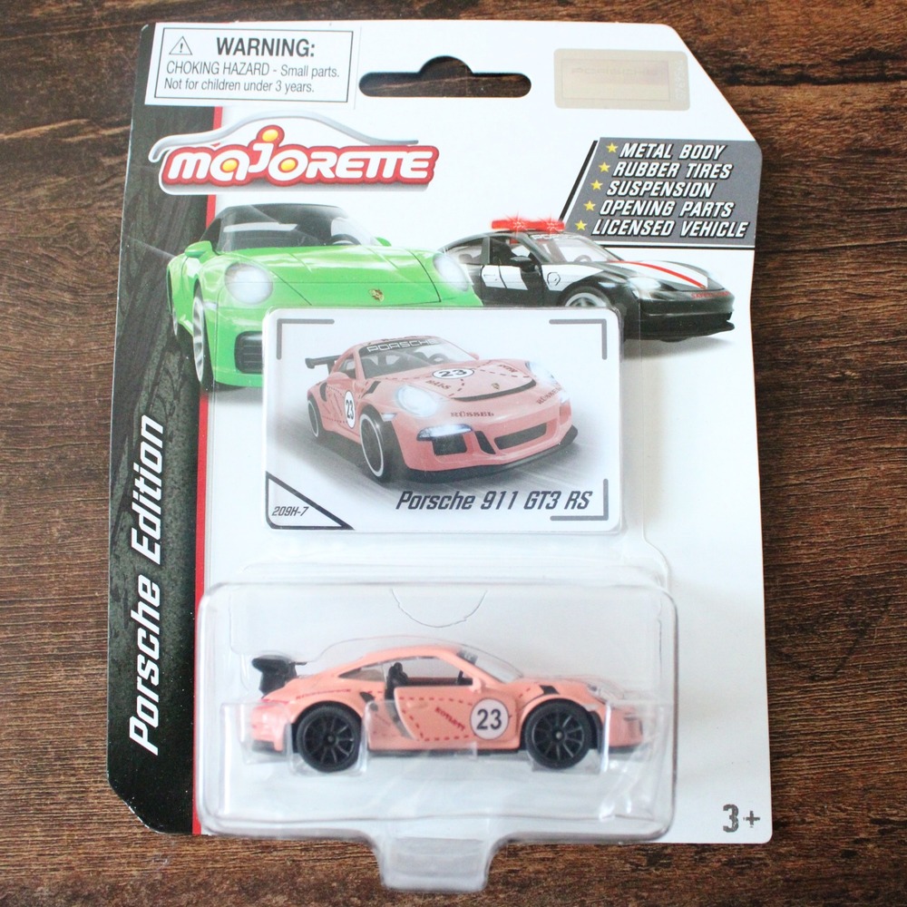 Majorette Porsche 911 GT3 RS Pink Deluxe Edition Diecast Car New 1:64 Metal Body